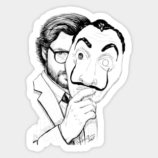 The Professor b&w Sticker